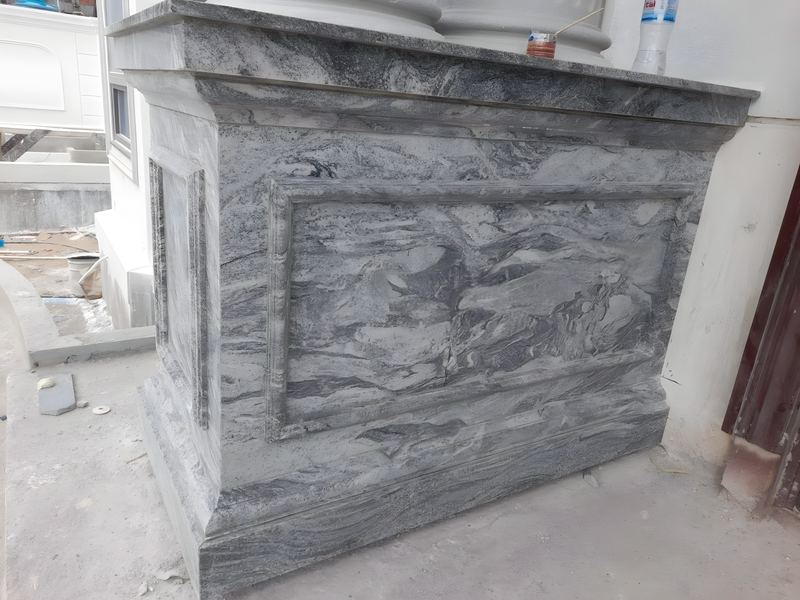 Grey wave-pattern granite